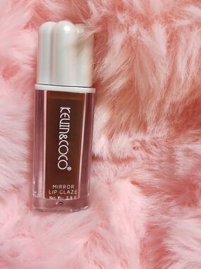 Keun & Coco Mirror Lip Glaze — Rich Brown High-Shine Tint